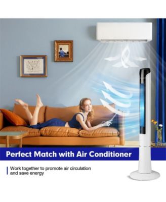 48" Portable Tower Fan with Remote Control, Adjustable Height and Oscillation