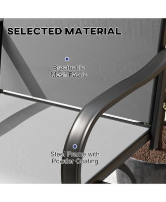 Outdoor Swivel Bar Stools with Armrests, 2-Pack