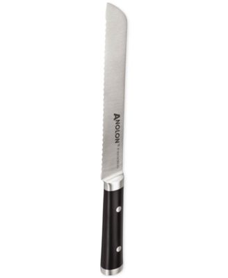 Anolon - 8" Japanese Stainless Steel Bread Knife with Sheath