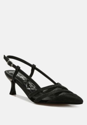 Daldra Kitten Heel Slingback Sandals