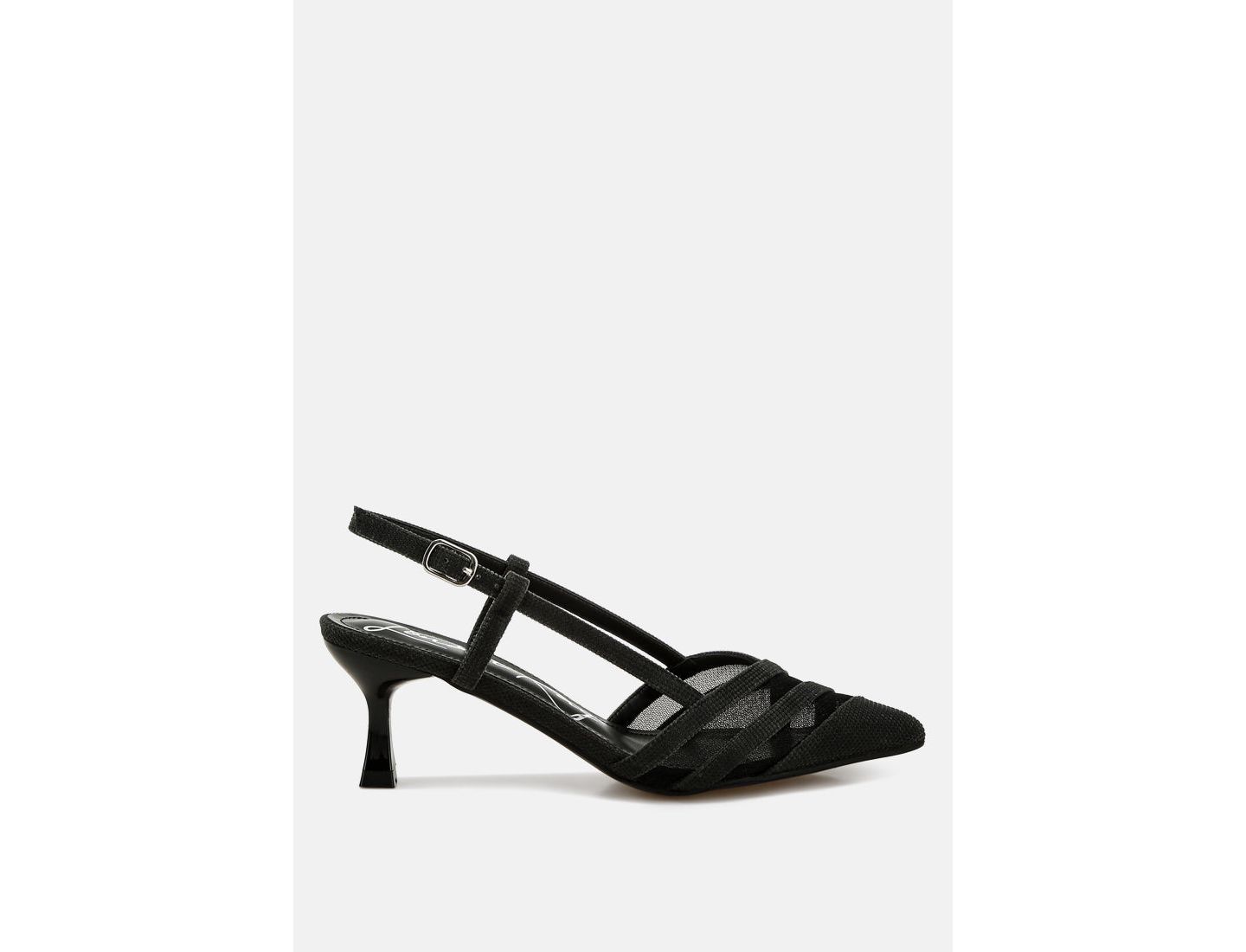 Женские сандалии London Rag Daldra Kitten Heel Slingback, цвет: Чёрный — фото 2