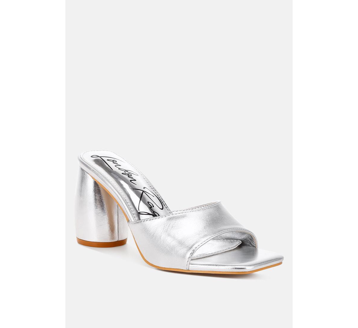 London Rag Bumblin Metallic Faux Leather Slip On Sandals