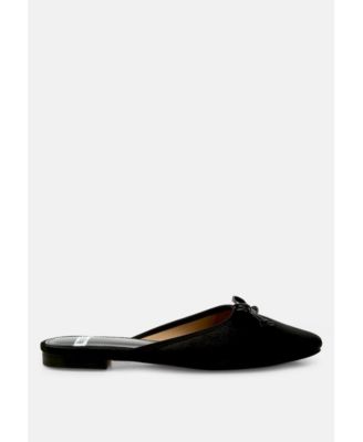 Taylena Satin Bow Detail Mules