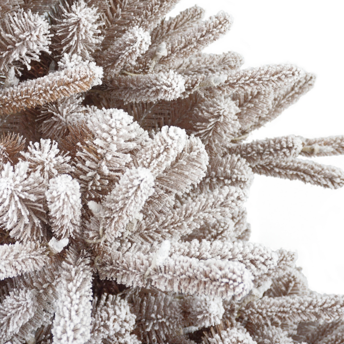 Puleo 7.5-ft. Snowy Bennington Fir Tree With 500 Clear Lights & Stand In Brown