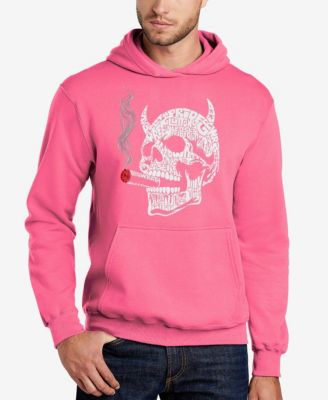 Men's 7 Deadly Sins Skull Word Art Hooded Sweatshirt