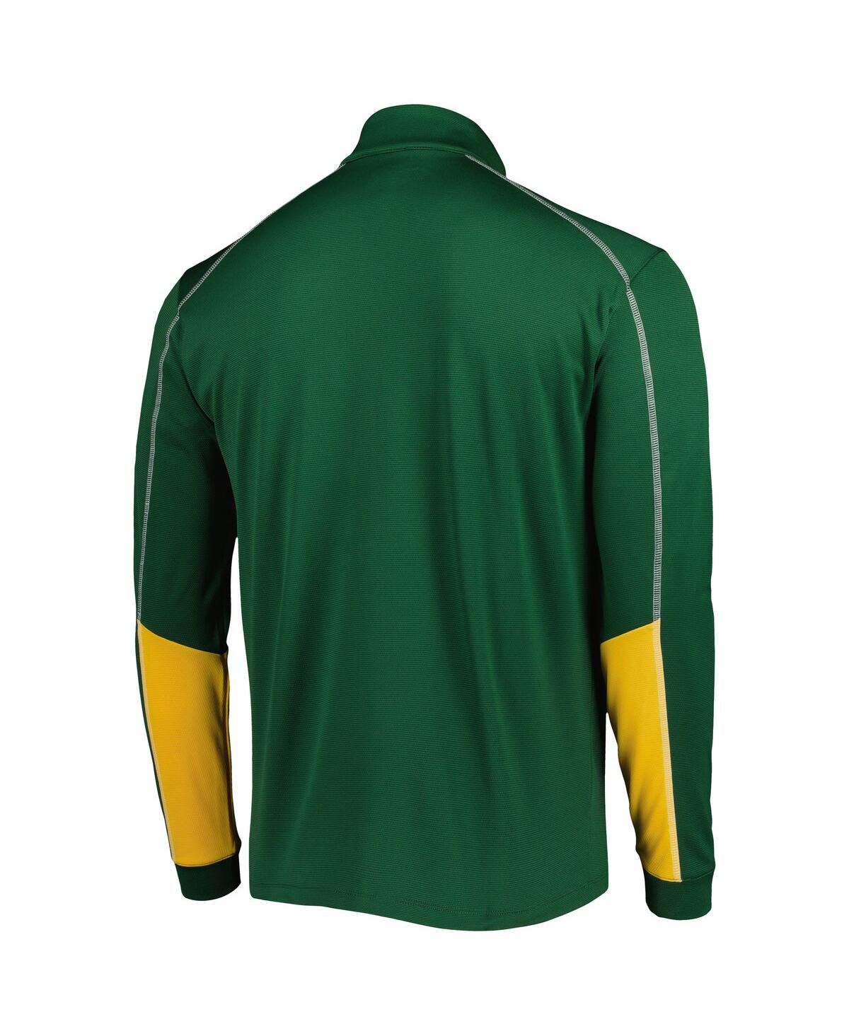 Shop Columbia Men's Green Baylor Bears Wick Quarter-zip Jacket In Green,gold