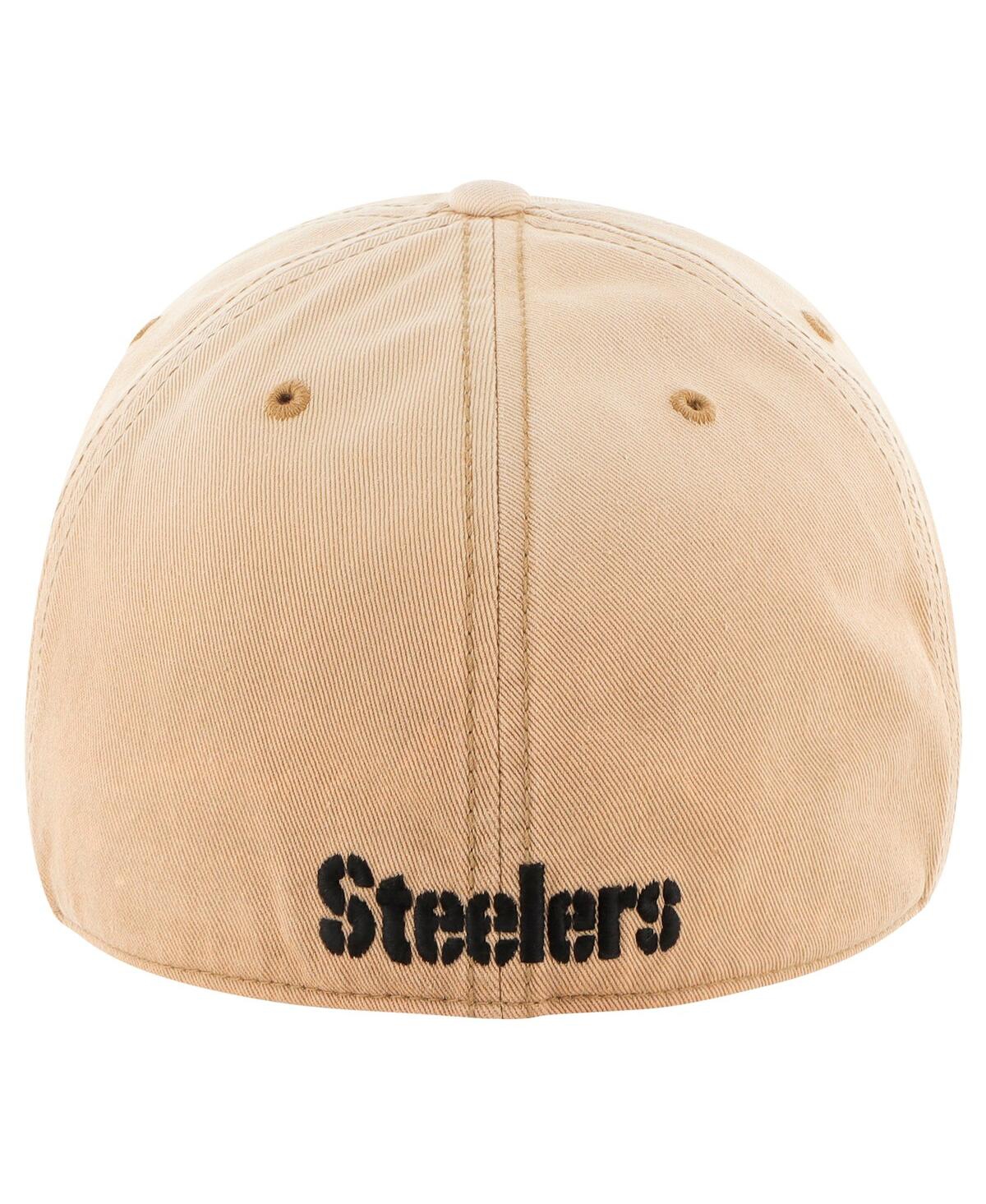 '47 Brand Men'sPittsburgh Steelers Dusted Relaxed Franchise Fitted Hat - Khaki