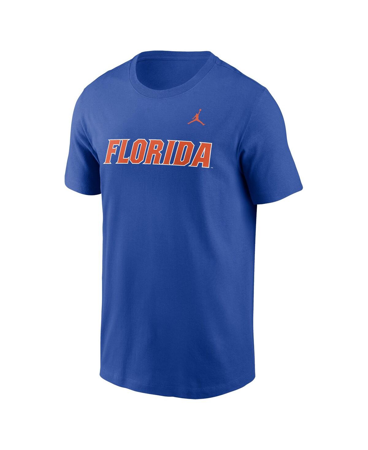 Jordan Men's Royal Florida Gators Primetime Wordmark T-shirt In Royal