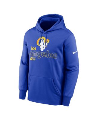 Men's Royal Los Angeles Rams Performance Pullover Hoodie