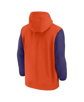 Men's Orange Clemson Tigers 2024 Sideline Pregame Player Half-Zip Hoodie