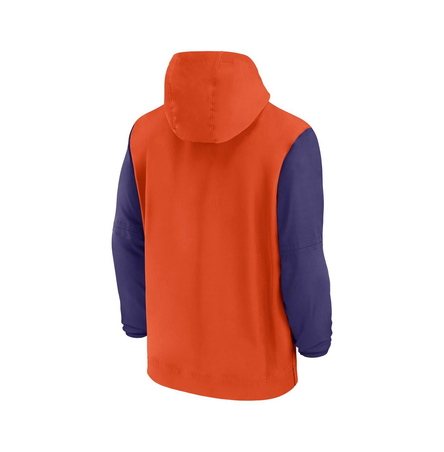 Мужское худи Nike Orange Clemson Tigers 2024 Sideline Pregame Player Half-Zip — фото 2