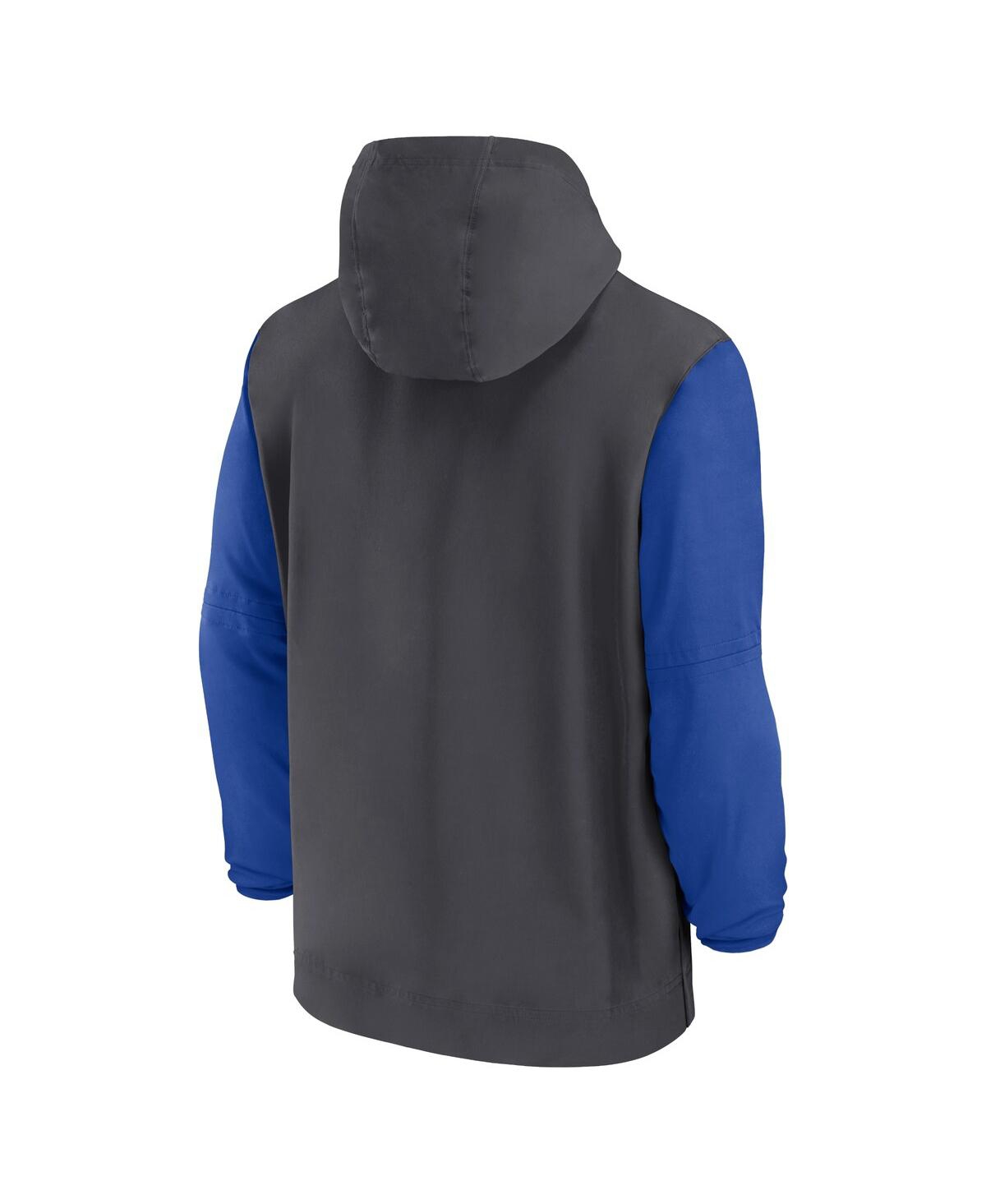 Nike Men'sKentucky Wildcats 2024 Sideline Pregame Player Half-Zip Hoodie - Anthracite, Royal