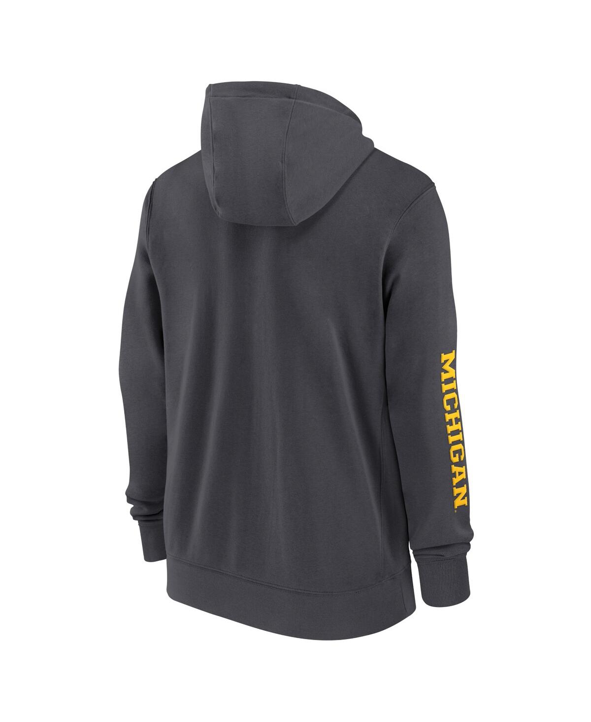 Shop Jordan Men's Michigan Wolverines 2024 Sideline Full-zip Hoodie In Navy
