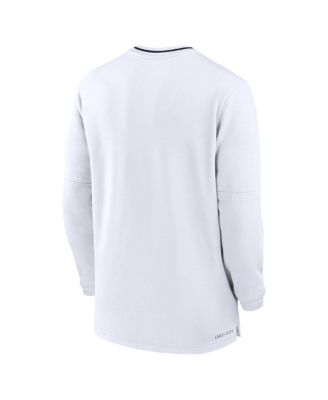 Men's White West Virginia Mountaineers 2024 Sideline Coach Performance Half-Zip Long Sleeve Top