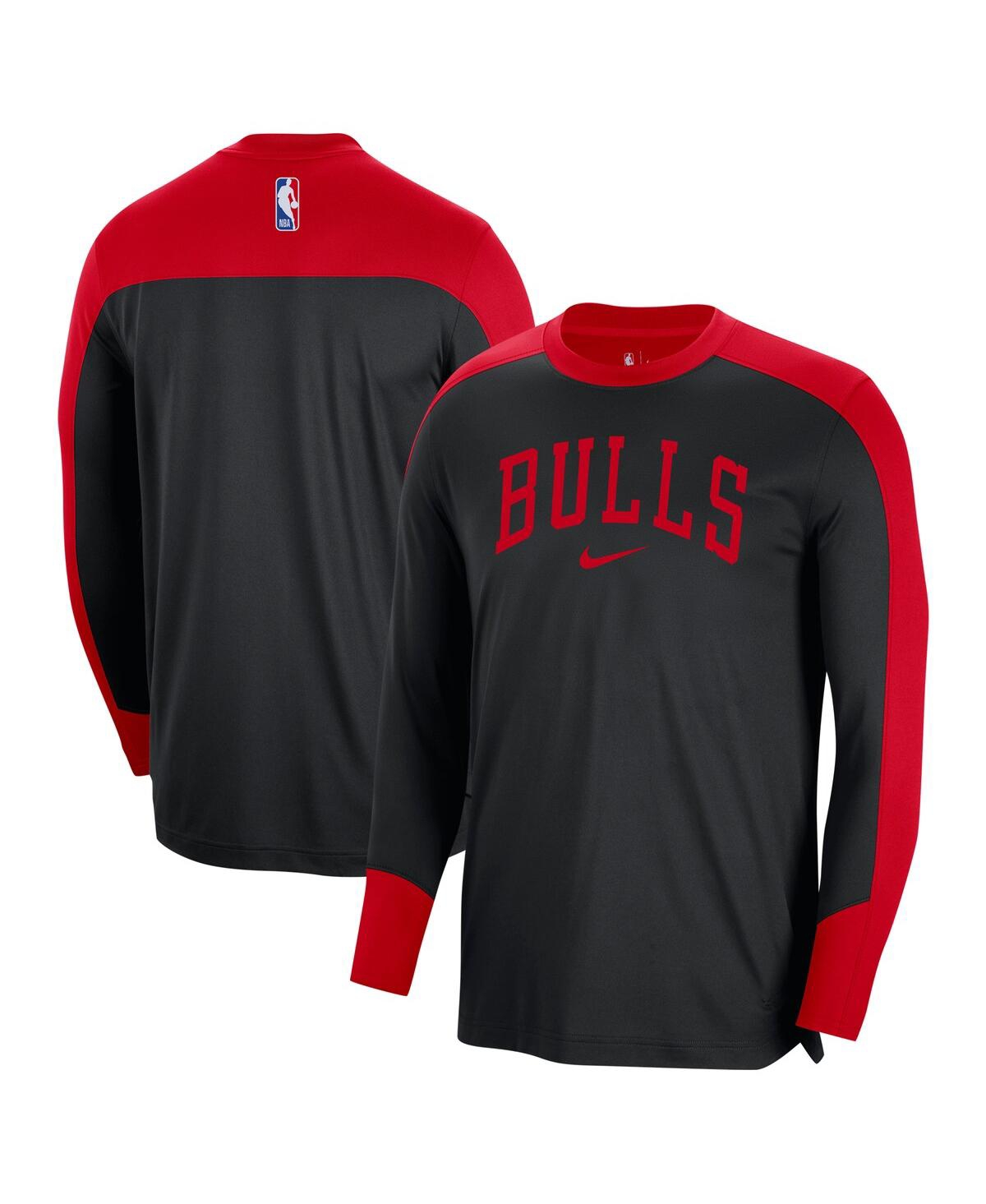 Nike Men's Black Chicago Bulls 2024/25 Authentic Pre-game Legend Long Sleeve Shooting T-shirt In Red