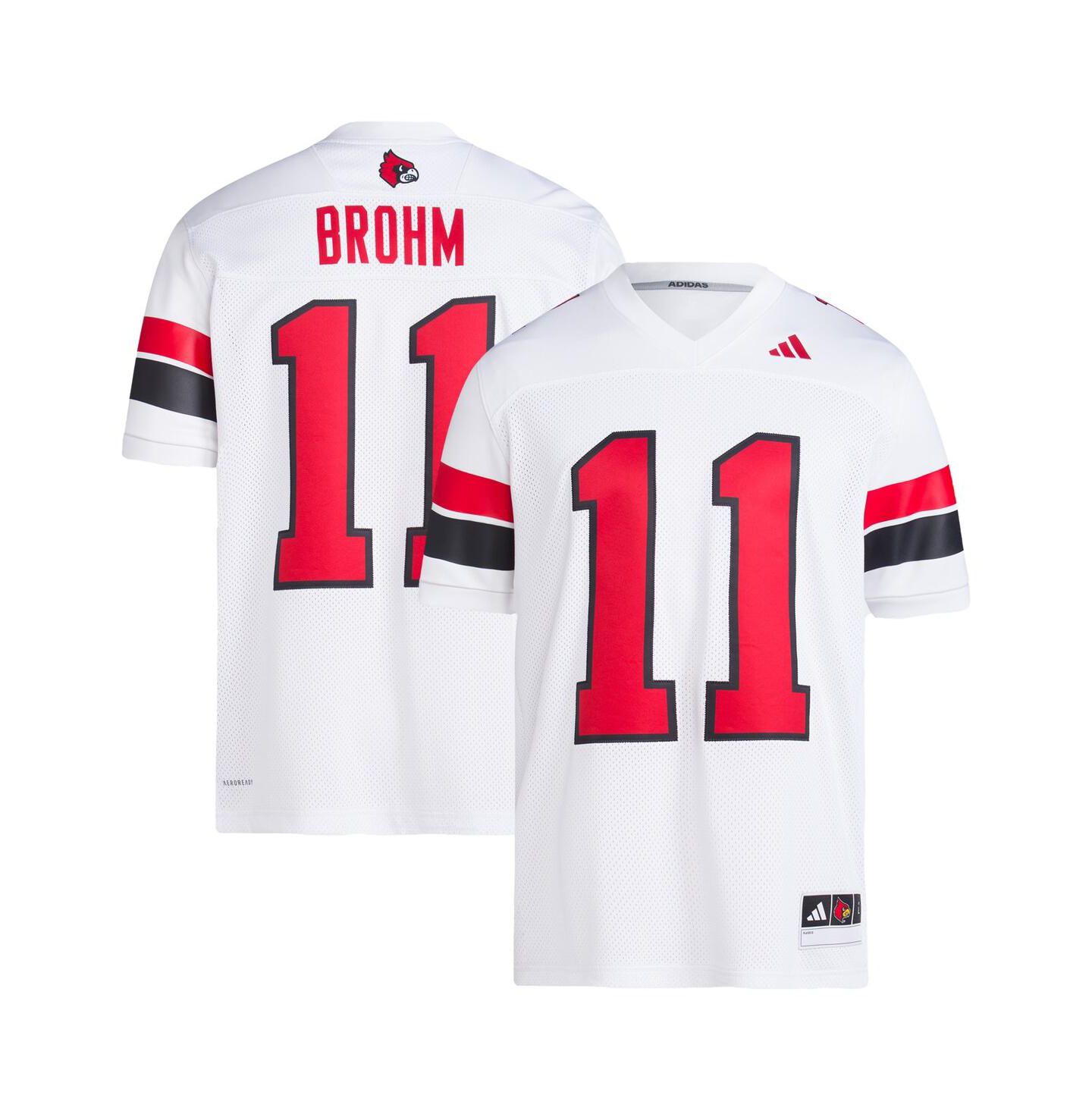 Мужской топ adidas Jeff Brohm White Louisville Cardinals Football Icon Premier Jersey — фото 1