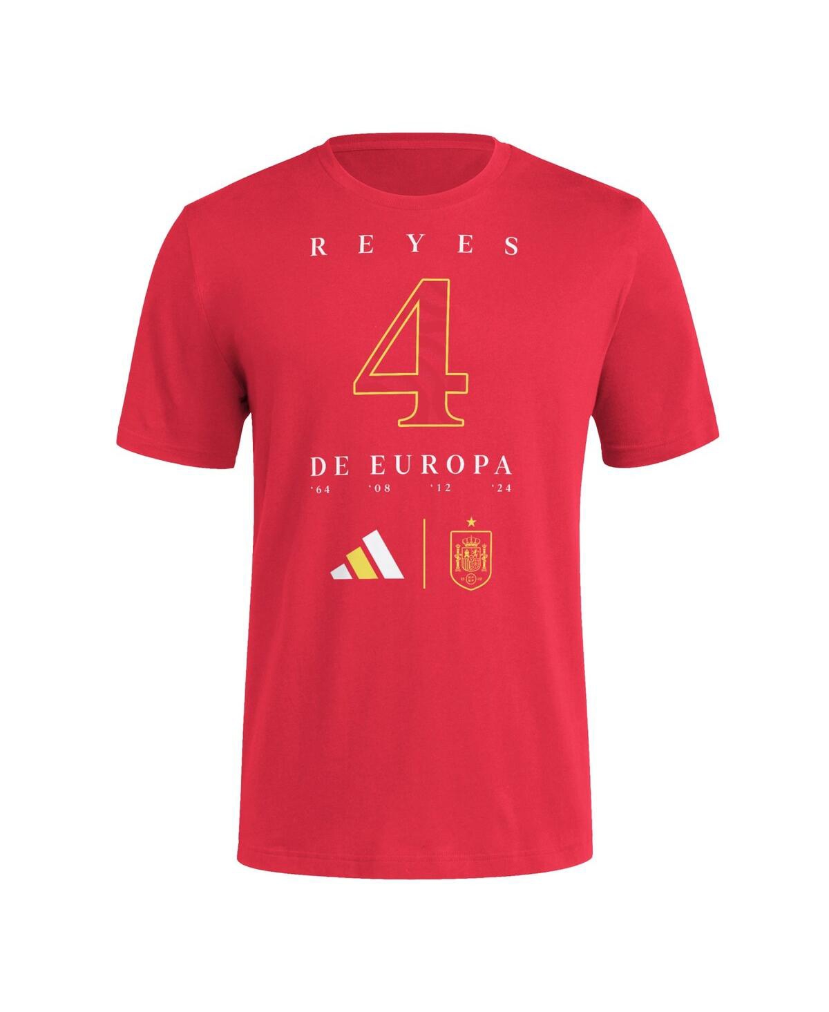 Adidas Men'sSpain National Team 2024 European Champions T-Shirt - Red