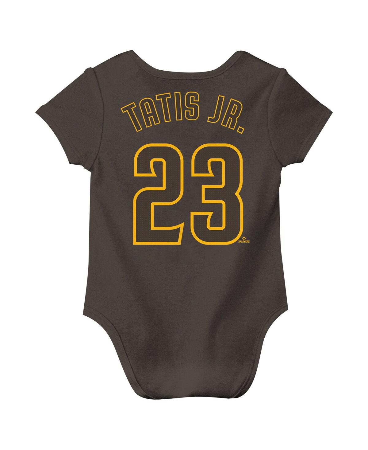 Nike Baby Fernando Tatis Jr. Brown San Diego Padres Fuse Name Number Bodysuit In Brown