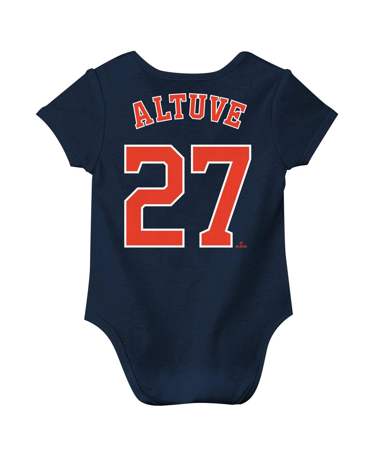 NIKE BABY JOSE ALTUVE NAVY HOUSTON ASTROS FUSE NAME NUMBER BODYSUIT 