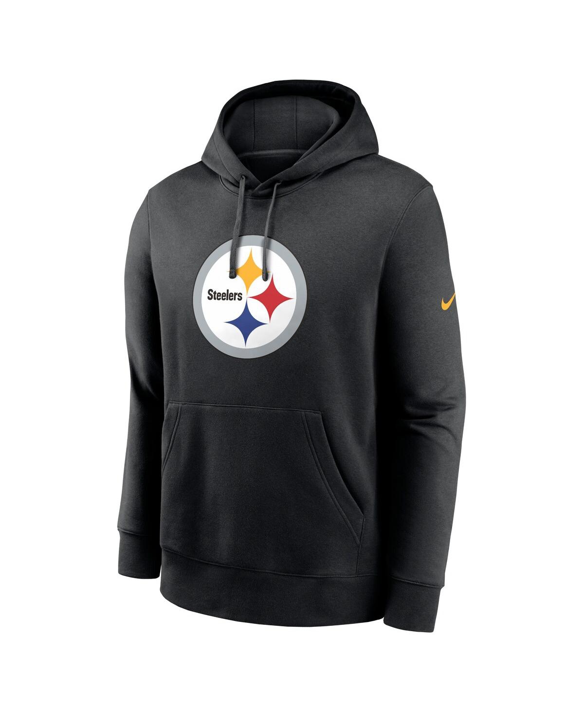 Nike Men'sPittsburgh Steelers Club Logo Pullover Hoodie - Black