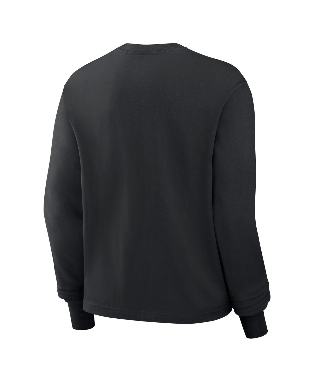Nike Women's Black Iowa Hawkeyes Primetime University Boxy Long Sleeve T-shirt In Black