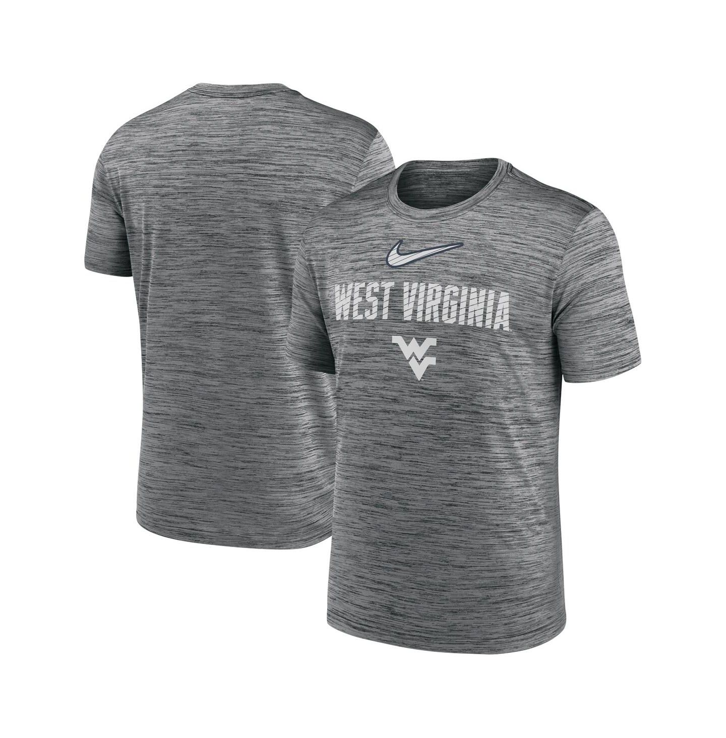 Мужская футболка Nike Anthracite West Virginia Mountaineers Campus Slant Velocity Performance — фото 1