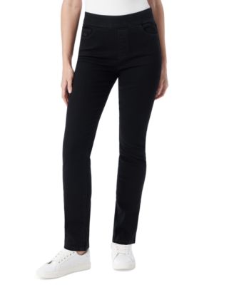 Petite Shape Effect Straight Tummy-Control Jeans