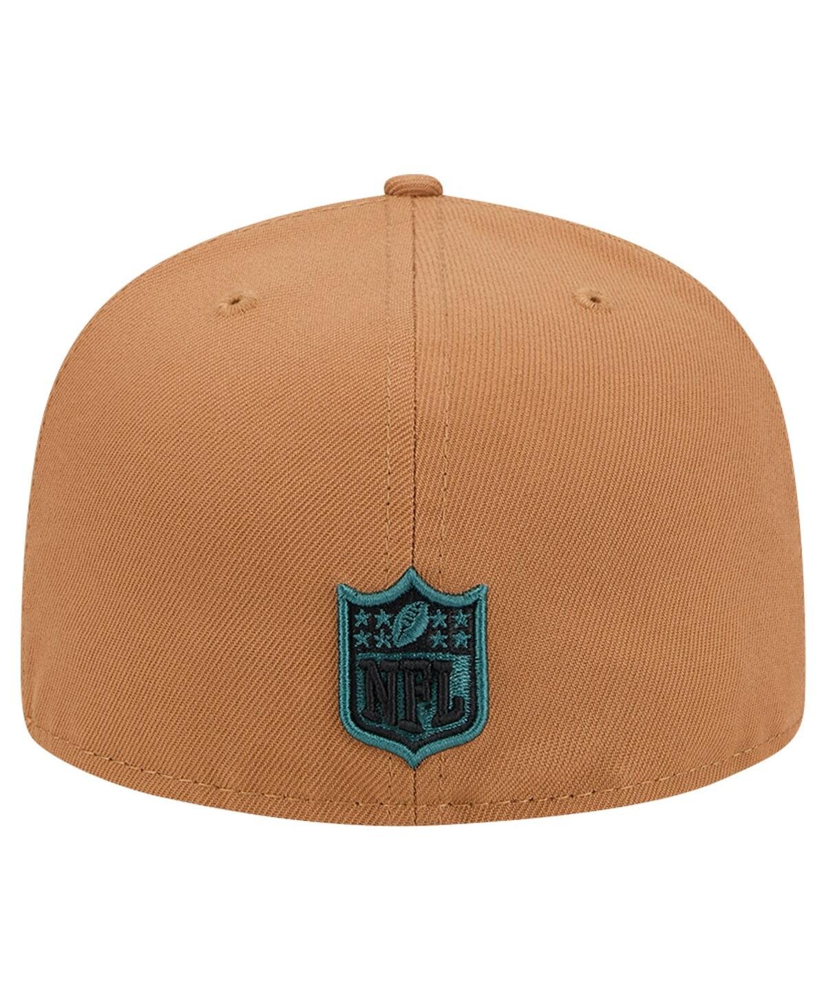 New Era Men'sPhiladelphia Eagles Color Pack 59FIFTY Fitted Hat with Side Patch - Tan
