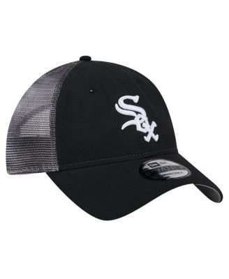 Men's Black Chicago White Sox Team Slick Trucker 9TWENTY Adjustable Hat