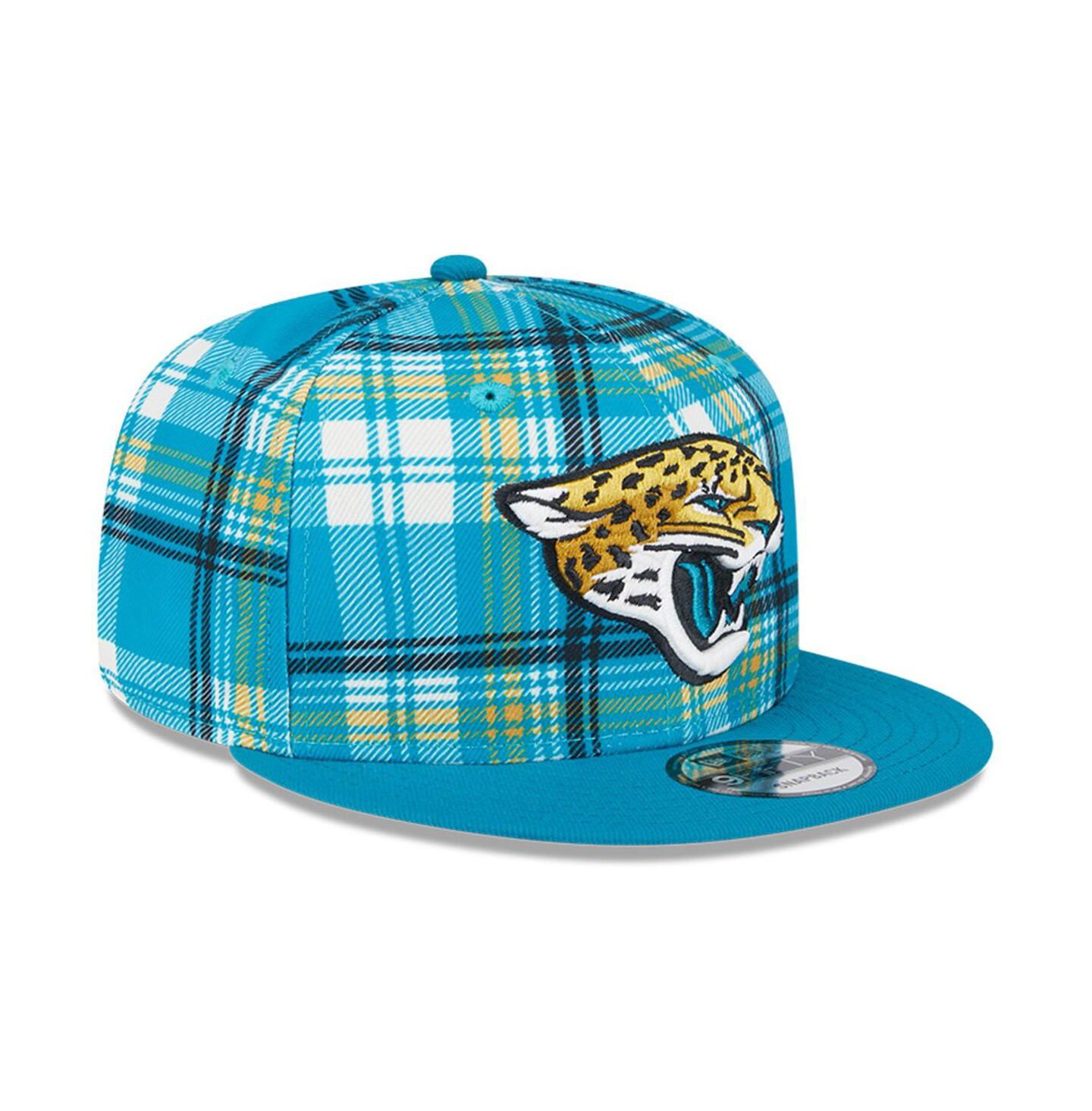 Мужская кепка New Era Teal Jacksonville Jaguars 2024 Sideline Statement 9FIFTY Snapback Hat — фото 4
