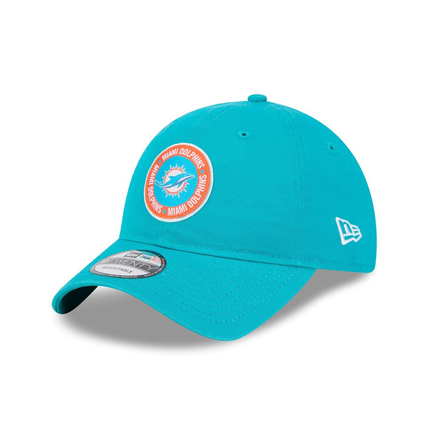 Мужская кепка New Era Aqua Miami Dolphins 2024 Sideline 9TWENTY Adjustable Hat — фото 3