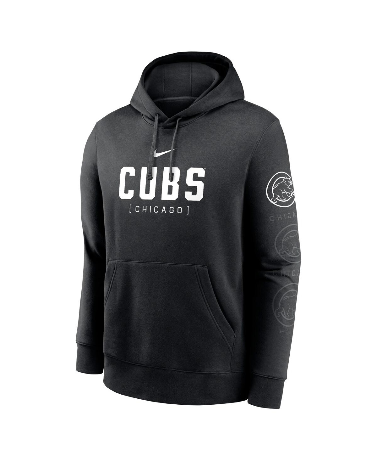 Nike Men'sChicago Cubs Fashion Club Pullover Hoodie - Black