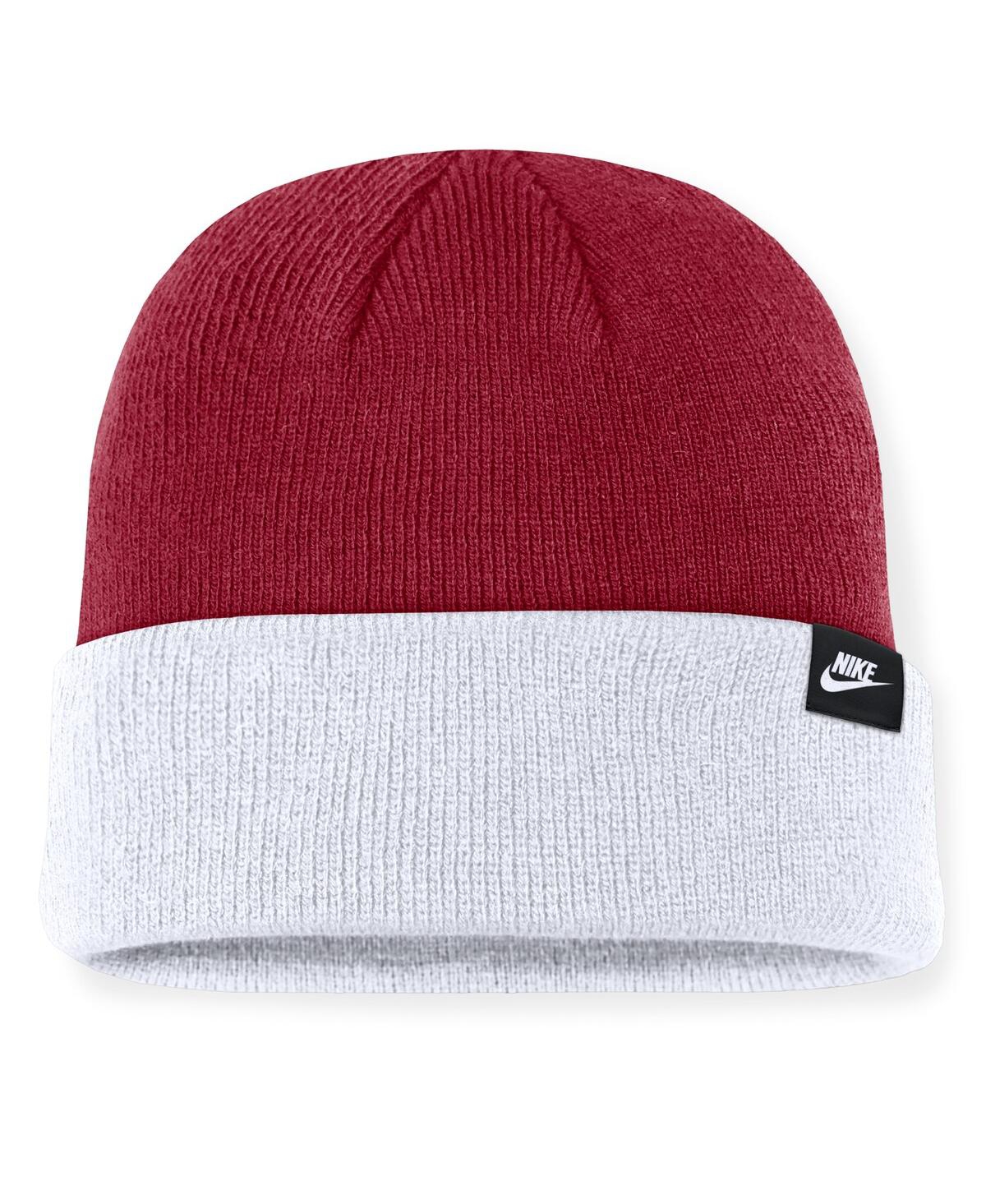 Nike Men's Crimson/white Alabama Crimson Tide Legacy Terra Cuffed Knit Hat In Crimson,white