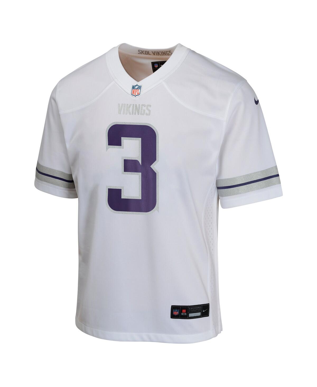 Nike Big Boys and Girls Jordan AddisonMinnesota Vikings Alternate Game Jersey - White