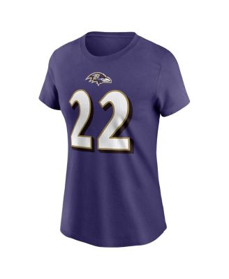 Women's Derrick Henry Purple Baltimore Ravens Player Name Number T-Shirt