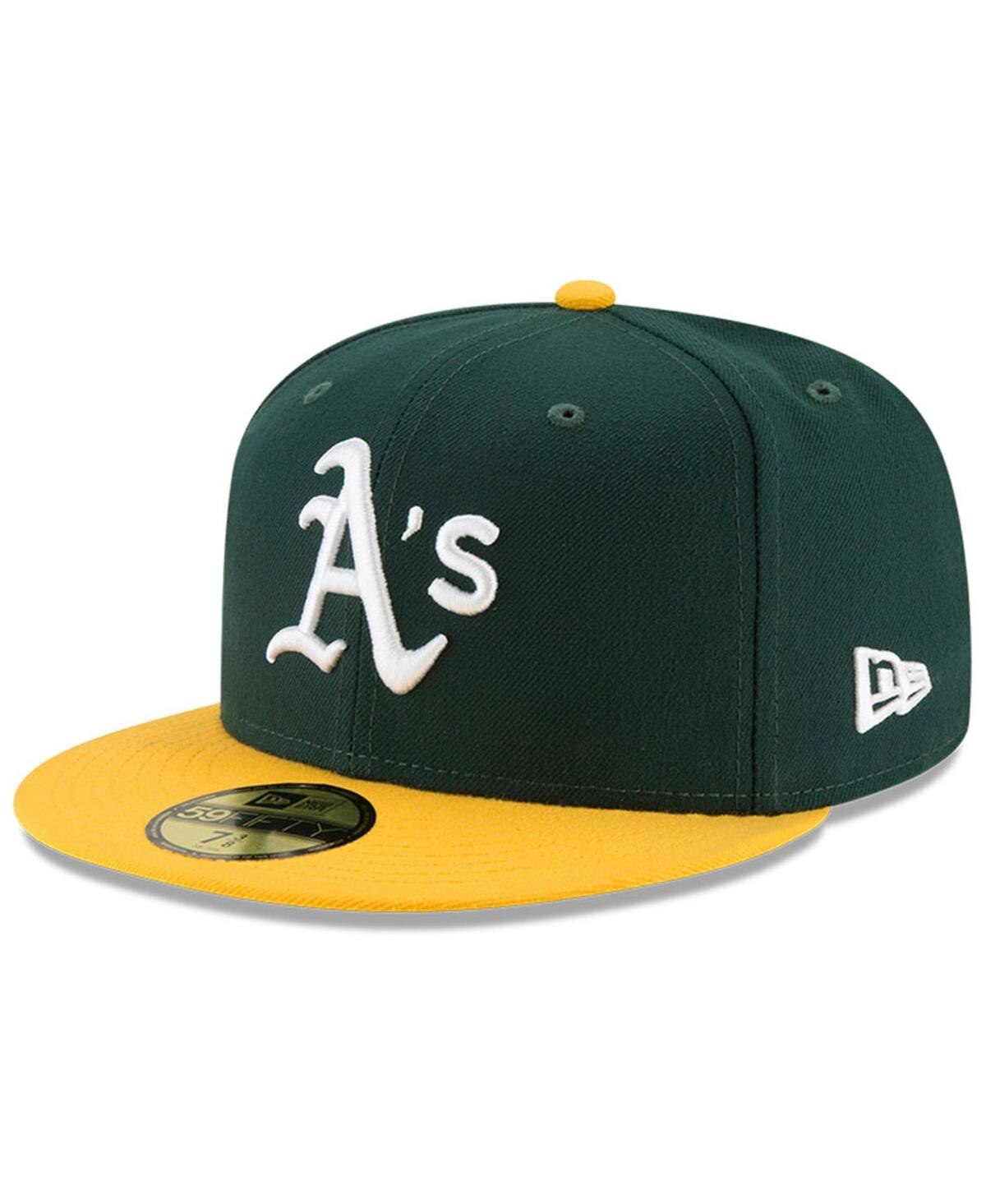 New Era Men'sGold Oakland Athletics National Baseball Hall of Fame 59FIFTY Fitted Hat - Green, Gold