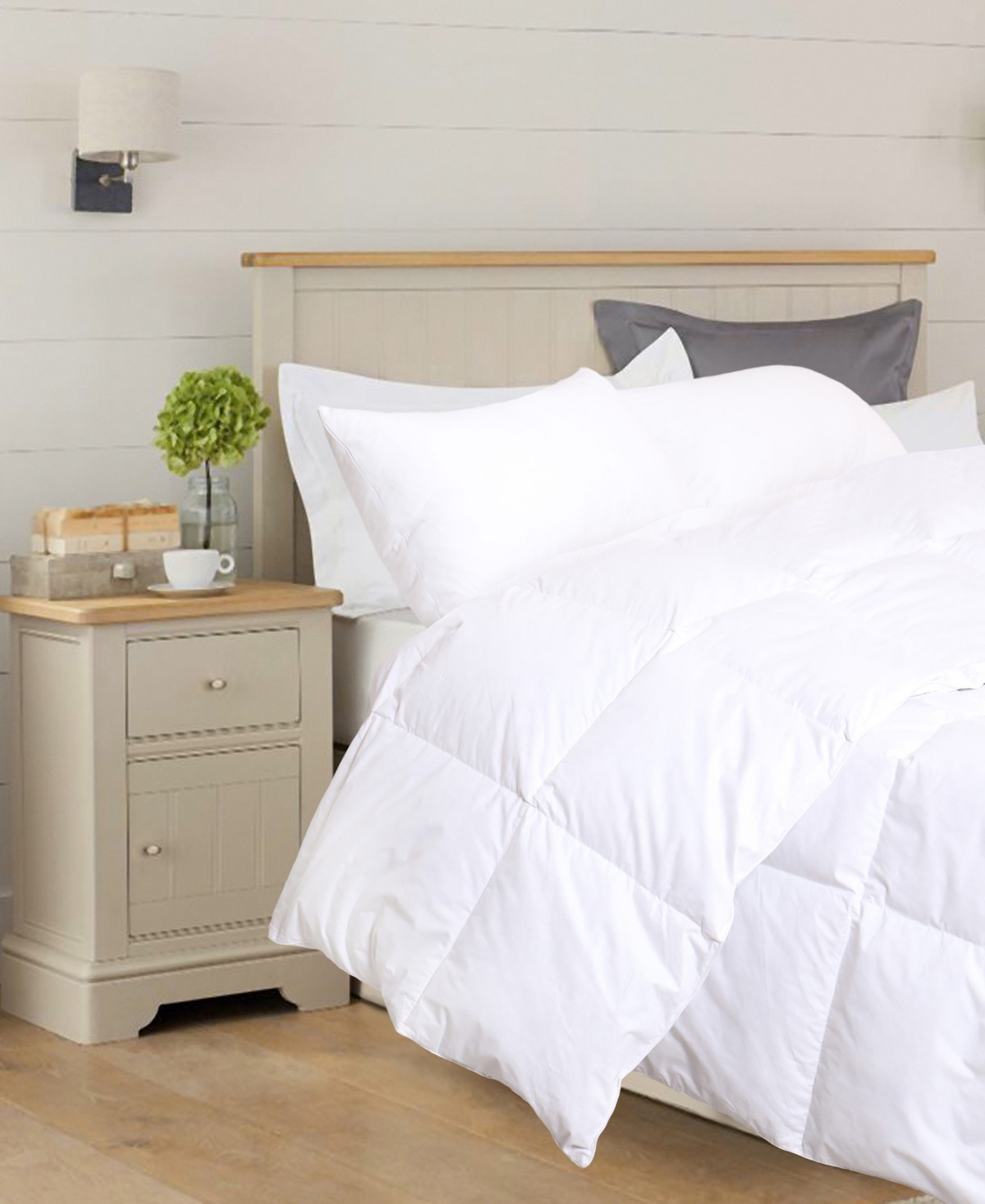 Melange Australian Wool Blend Cloud Comforter, Twin In White