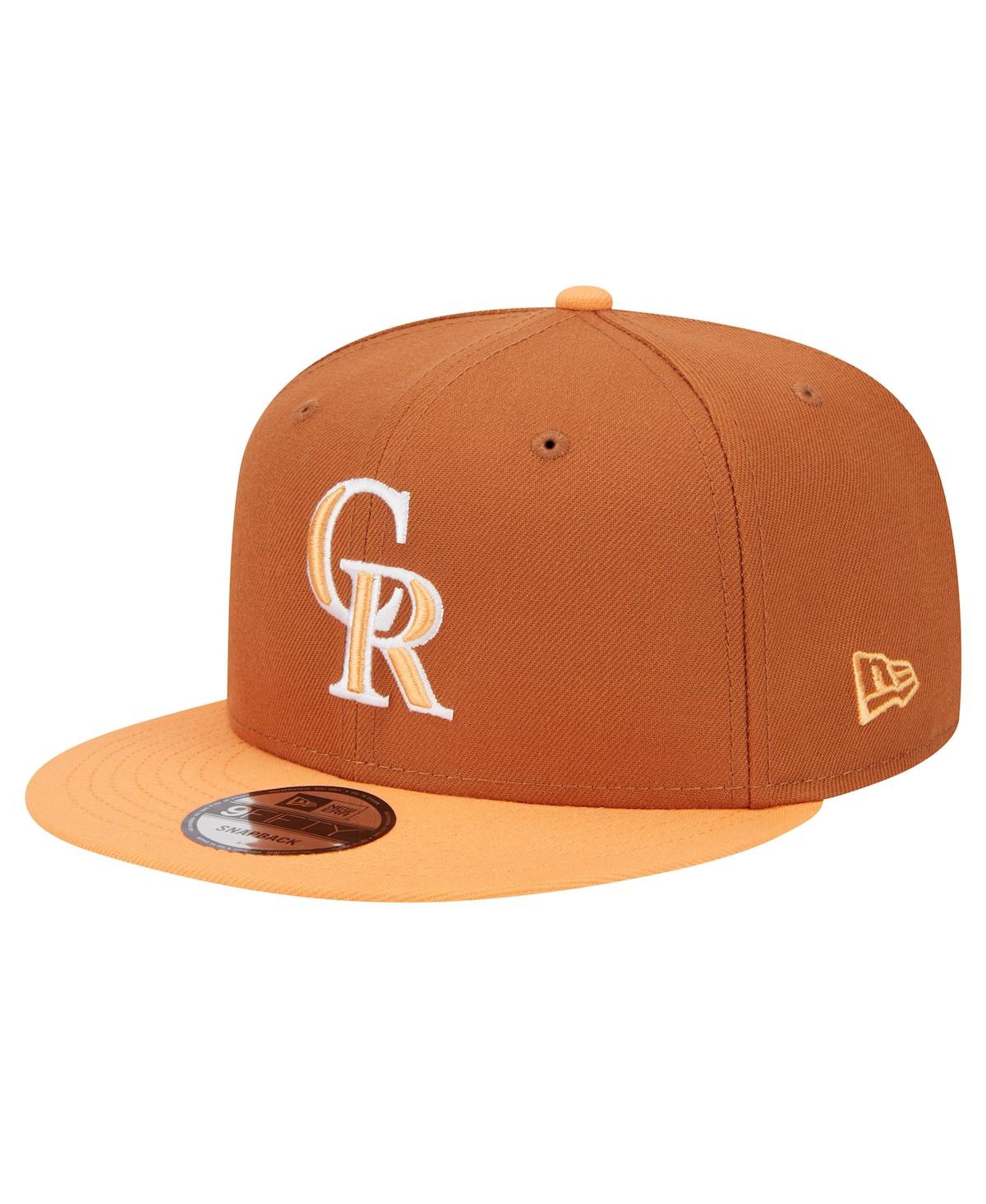 New Era Men's Brown Colorado Rockies Spring Color Two-tone 9fifty Snapback Hat In Brown