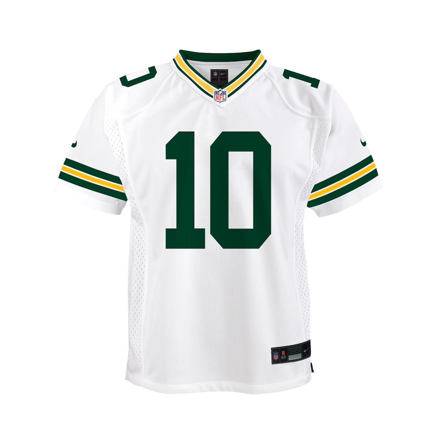 Детская игровая джерси Nike Christian Watson Green Bay Packers Team, цвет: Белый — фото 3