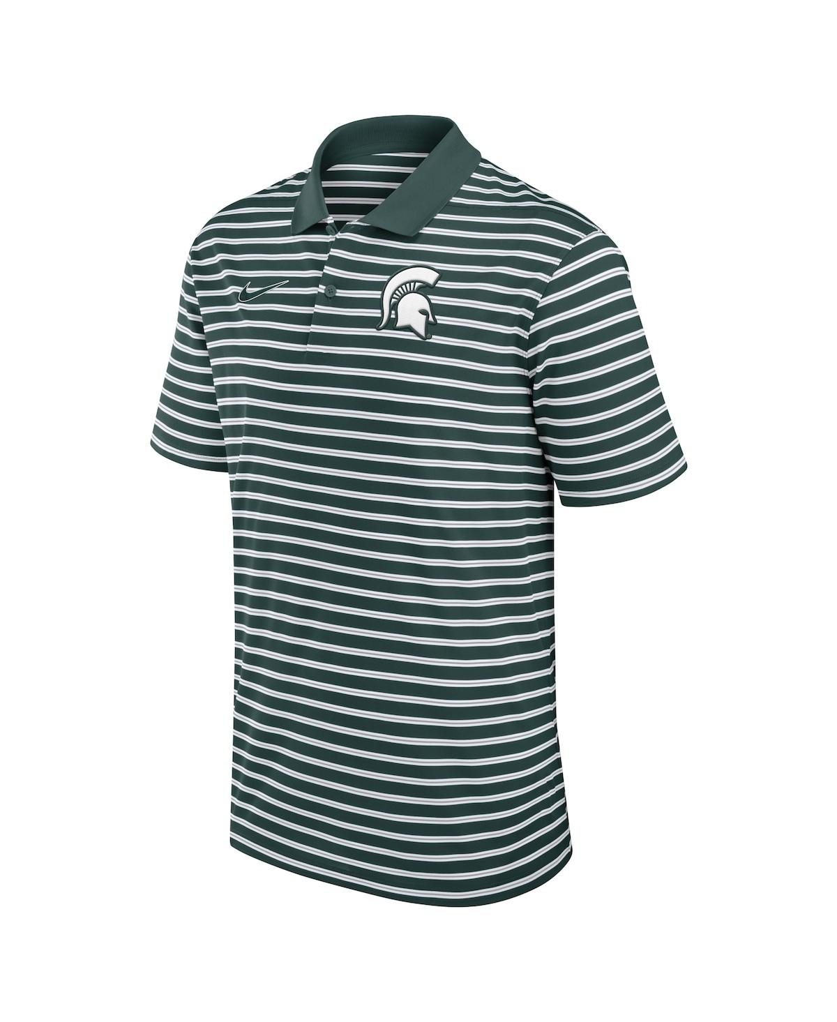 Nike Men's Michigan State Spartans Primetime Victory Striped Performance Polo - White