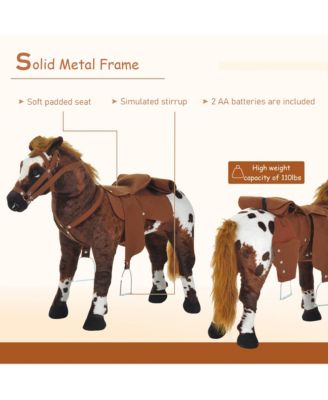 Plush Sound Riding Horse for Toddlers with Neighing and Galloping