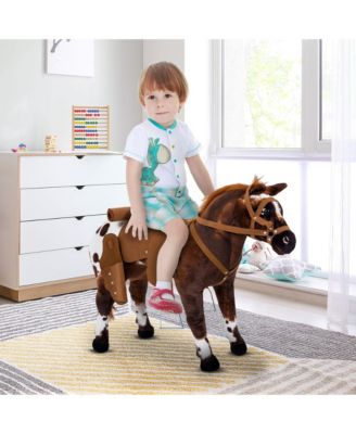 Plush Sound Riding Horse for Toddlers with Neighing and Galloping