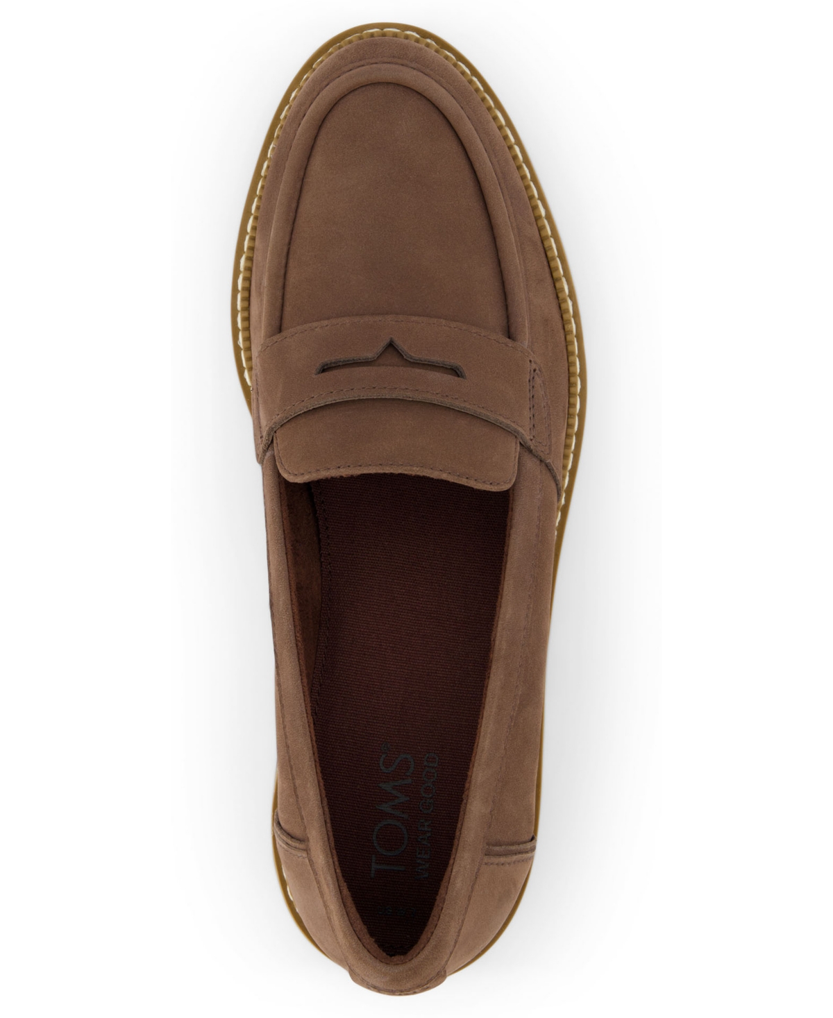 Shop Toms Women's Cara Lug Sole Loafers In Dark Brown Leather