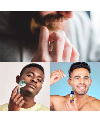 Beard Care Grooming Kit, Micro Needle Derma Roller 0.5 mm, and Vitamin C Serum (3 fl. oz) Gift Bundle