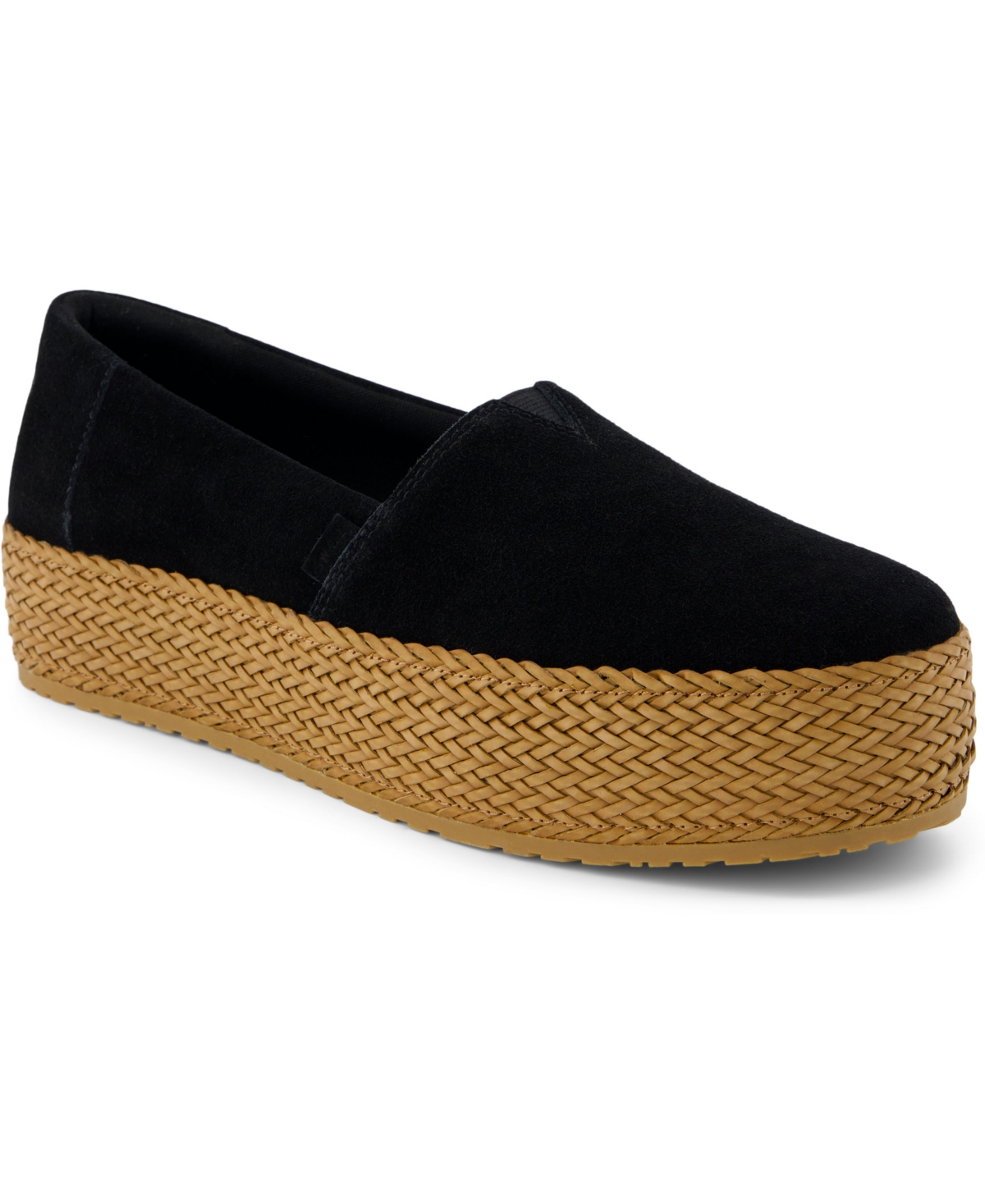 TOMS WOMEN'S VALENCIA SUEDE PLATFORM ESPADRILLES 