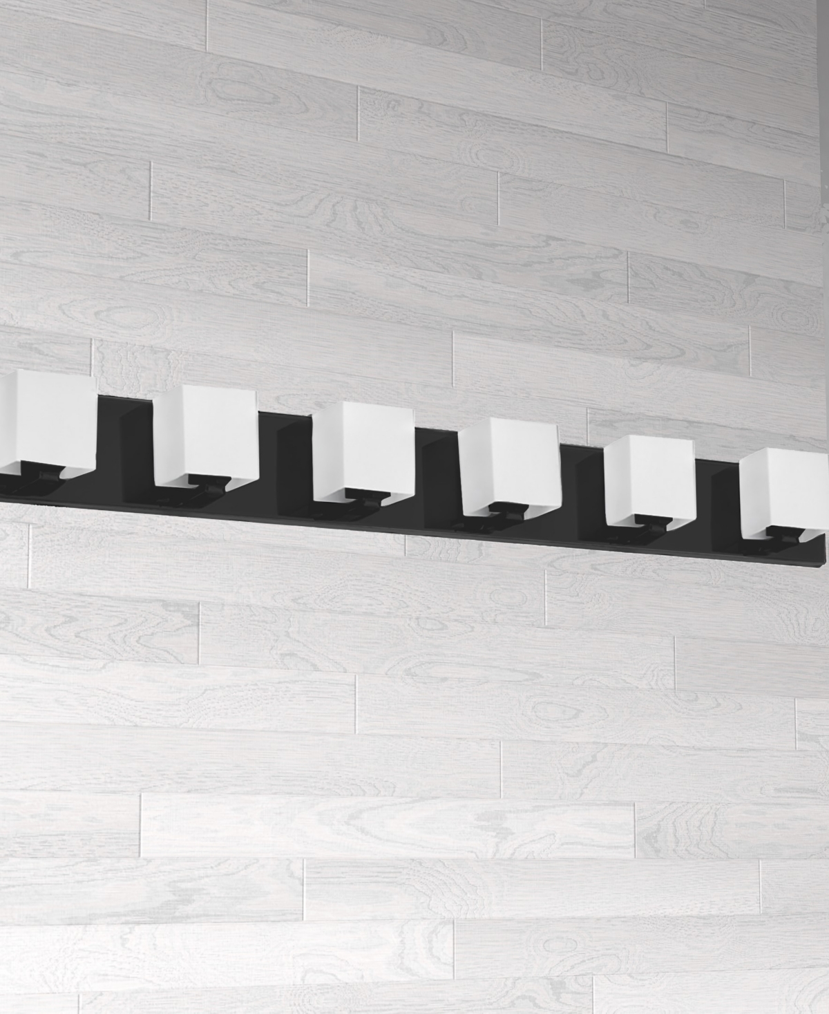 Dainolite Metal Verona 6 Light Vanity Light with Glass Shade - White