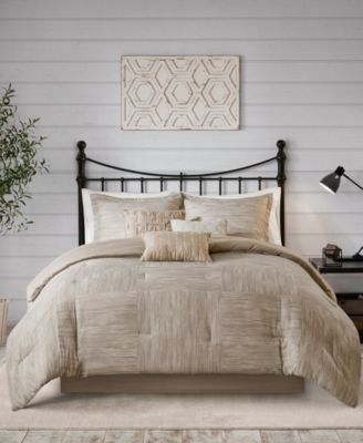 Madison Park - Walter 7 Piece Printed Seersucker Comforter Set