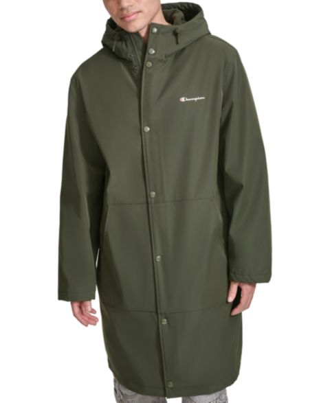 Мужская куртка Champion Hooded Stadium with Fleece Lining, цвет: Тёмно-зелёный ночной