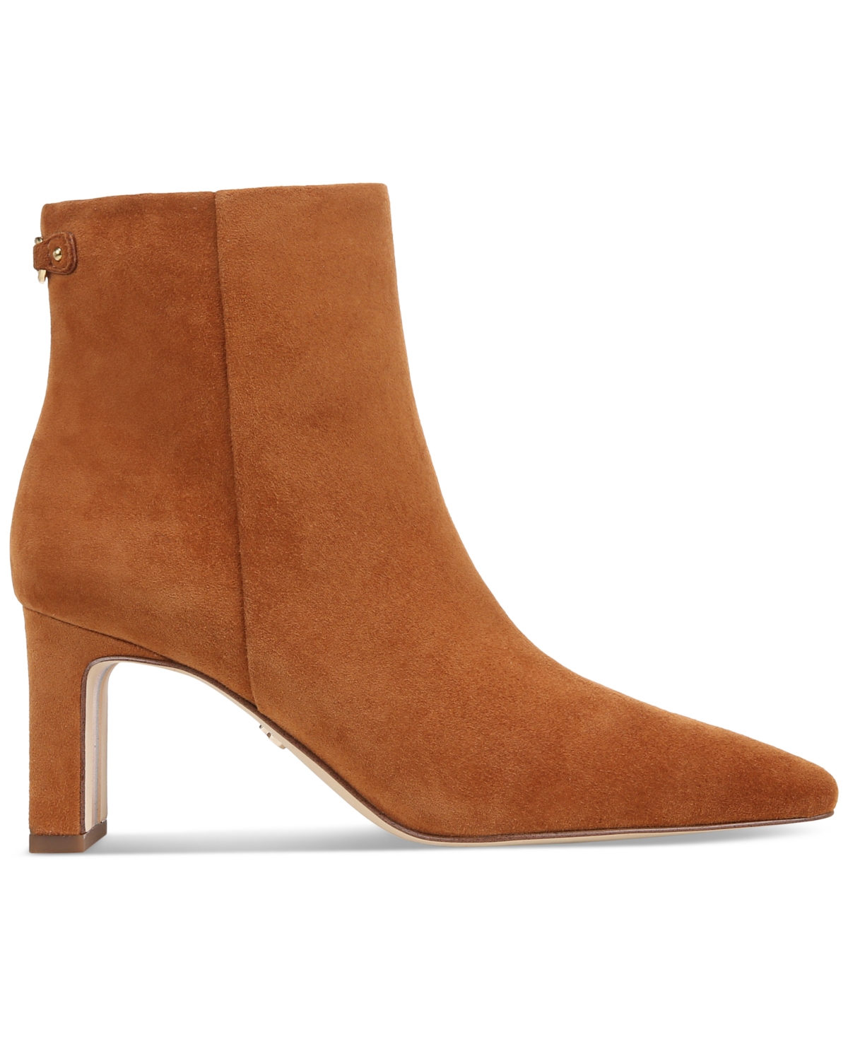 Sam Edelman Women's Saige Snip-toe Dress Booties In Frontier Brown Suede