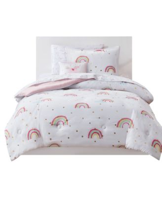 Alicia Rainbow Metallic Stars 6-Pc. Comforter Set, Twin